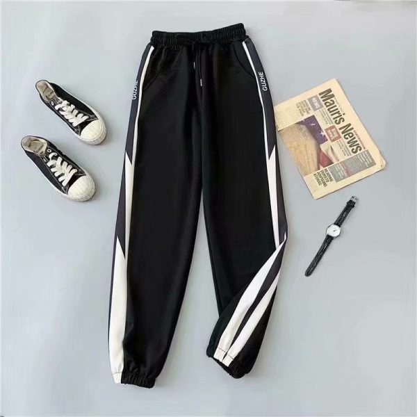 Sweatpants women's spring and autumn thin young students Korean version of Harajuku style loose slimming leggings slacks - Image 2