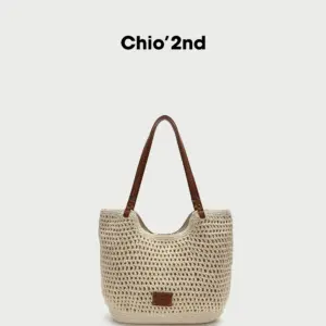 South Wind Chio2nd Beach Holiday Woven Tote Bag Women's 2025 New Spring Summer Large Capacity Shoulder Bag
