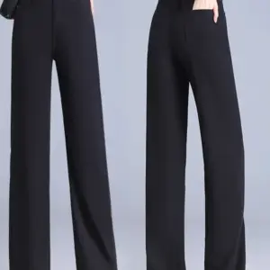 Morandi Grey Straight Jeans Women's Spring/Summer 2025 New Drap Loose Cropped Wide-Leg Pants Casual Pants