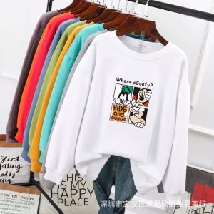 9.9 Free shipping one piece dropshipping autumn plus-size women's T-shirt long sleeve factory direct delivery foreign trade 1-5 yuan stall source