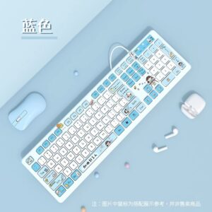 Silent keyboard for girls office chocolate high value cute notebook wired keyboard wireless typing customization