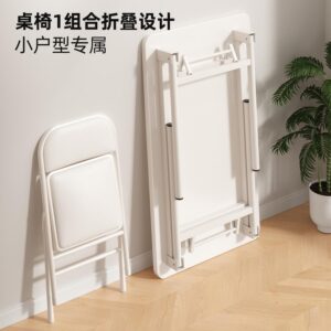 Foldable Simple Computer Desk and Chair Set Small Bedroom Home Student Desk Writing Desk Desk Rectangular Desk