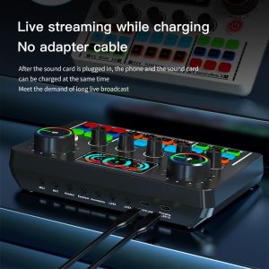 V98 cross-border English live sound card special singing sound card equipment mobile phone karaoke recording computer podcast