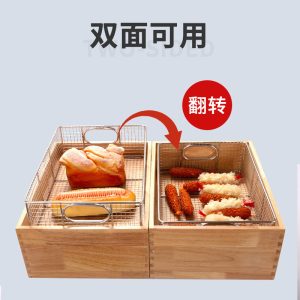 Buffet Food Insulation Lamp Catering Warm Food Potato Fritters Fried Frame Stainless Steel Basket Barbecue Heating Lamp Commercial