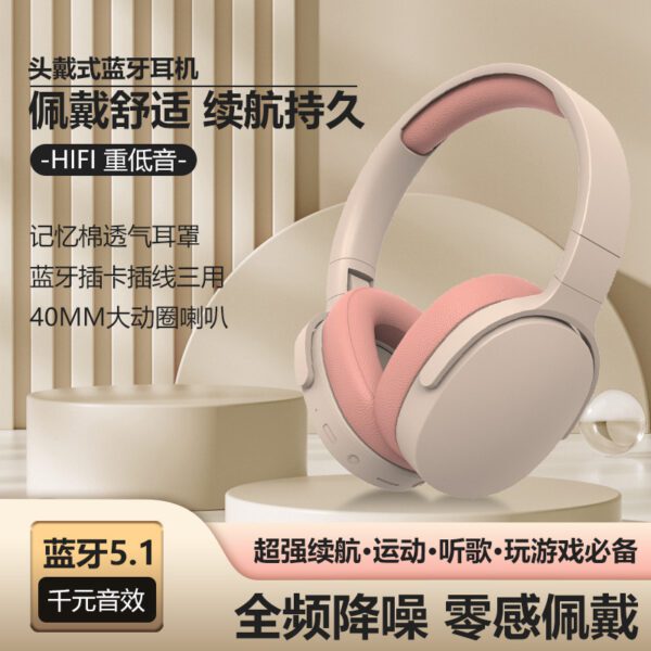 Cross-border new P2961 head-mounted bluetooth headset wireless sports gaming headset all-inclusive ear factory direct sales - Image 4