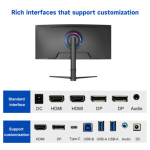 34 inch LCD monitor HD gaming 34 inch 144165HZ gaming curved 4K computer screen monitor