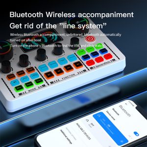 V98 cross-border English live sound card special singing sound card equipment mobile phone karaoke recording computer podcast