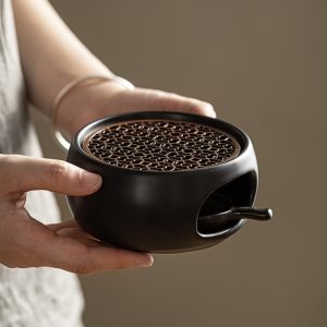 Japanese style candle boiling tea stove set warm tea stove base open flame roasted orange stove hot tea warm tea hot tea heating stove tea warmer