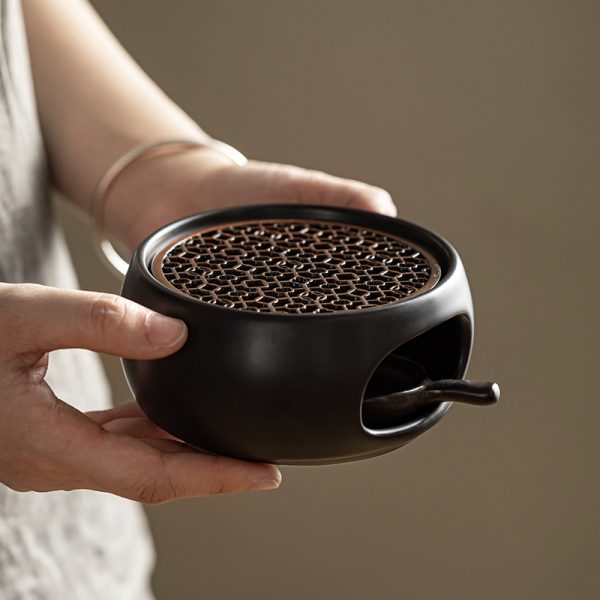 Japanese style candle boiling tea stove set warm tea stove base open flame roasted orange stove hot tea warm tea hot tea heating stove tea warmer - Image 3