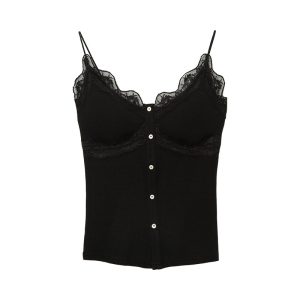 Cotton ammonia pit strip lace with cup buttons camisole women's pure desire style French base shirt women wear outside and wear inner tops