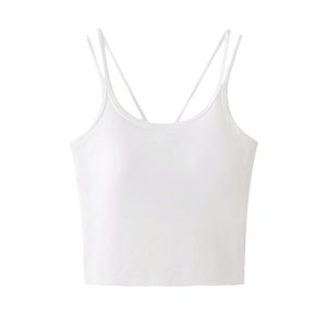 Zhao Lusi wears a fixed cup sleeveless casual undershirt with the same beautiful back camisole with a women's chest pad