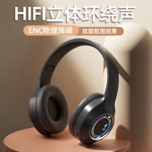 Cross-border M3 head-mounted LED Bluetooth headphones wireless subwoofer e-sports gaming music headset can be plugged in