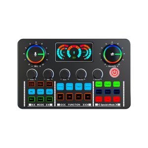 V98 cross-border English live sound card special singing sound card equipment mobile phone karaoke recording computer podcast