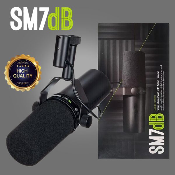 SM7dB Professional Dynamic Microphone Built-in Playback Recording Live Podcast Vocal Microphone High Gain Low Noise