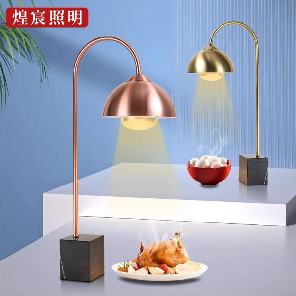 Marble Buffet Food Insulation Light Hotel Restaurant Catering Barbecue Warm Dish Heated Food Commercial Heating Food Lamp - Image 4