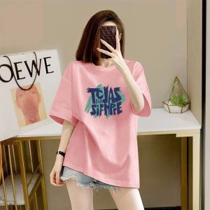 Fashion trend plus-size short-sleeved T-shirt women's summer 2025 new loose slimming versatile printed mid-length top
