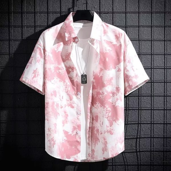Hong Kong style loose short sleeve floral shirt men's Hawaiian Thai seaside beach shirt Japanese ins handsome tide top - Image 2