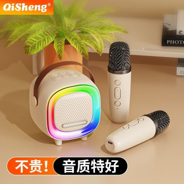 D8 microphone microphone audio integrated singer home karaoke speaker home KTV Bluetooth wireless kids portable - Image 3