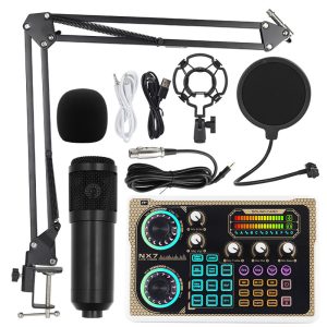 BM800 Podcast Equipment, Microphone, Microphone, NX7 Sound Card, Cross-border Anchor, Computer Recording Stand, Live Broadcast Full Set