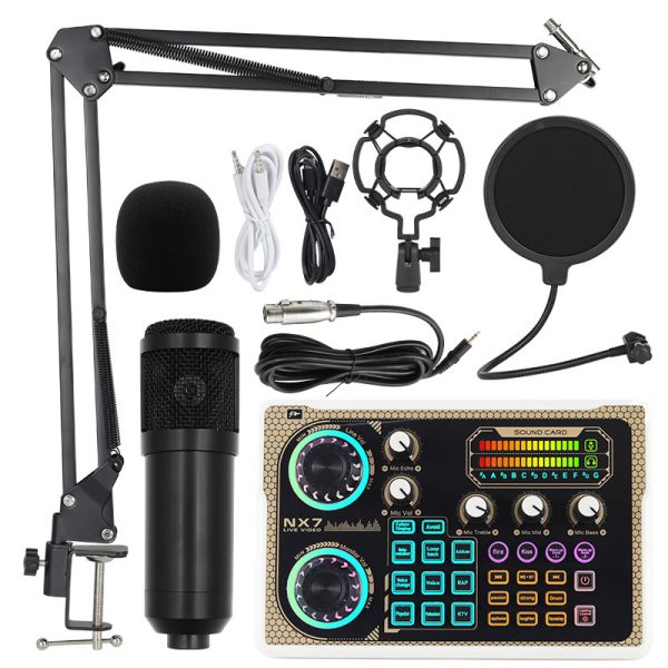 BM800 Podcast Equipment, Microphone, Microphone, NX7 Sound Card, Cross-border Anchor, Computer Recording Stand, Live Broadcast Full Set - Image 3