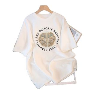 9.9 Free shipping a piece of drop shipping women's clothing 2025 new short-sleeved plus-size T-shirt wholesale 1 yuan summer stall source