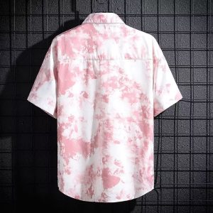 Hong Kong style loose short sleeve floral shirt men's Hawaiian Thai seaside beach shirt Japanese ins handsome tide top