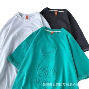 2025 spring and summer new laser steel print T-shirt women's loose plus size printed short sleeve live broadcast is exclusively for manufacturers