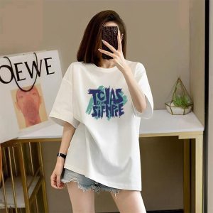 Fashion trend plus-size short-sleeved T-shirt women's summer 2025 new loose slimming versatile printed mid-length top