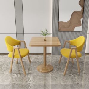 Balcony casual small square table office reception reception table negotiation table and chair combination simple coffee milk tea shop dining table