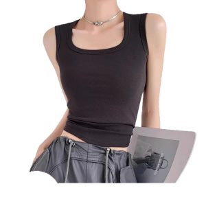 2025 summer cotton suspender wear to cover the pair of breasts ins-style racerman vest versatile undershirt female Internet celebrity with the same style