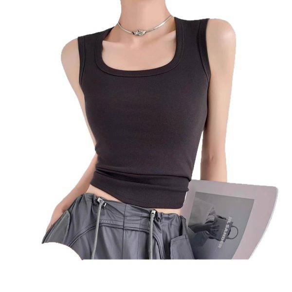2025 summer cotton suspender wear to cover the pair of breasts ins-style racerman vest versatile undershirt female Internet celebrity with the same style - Image 5