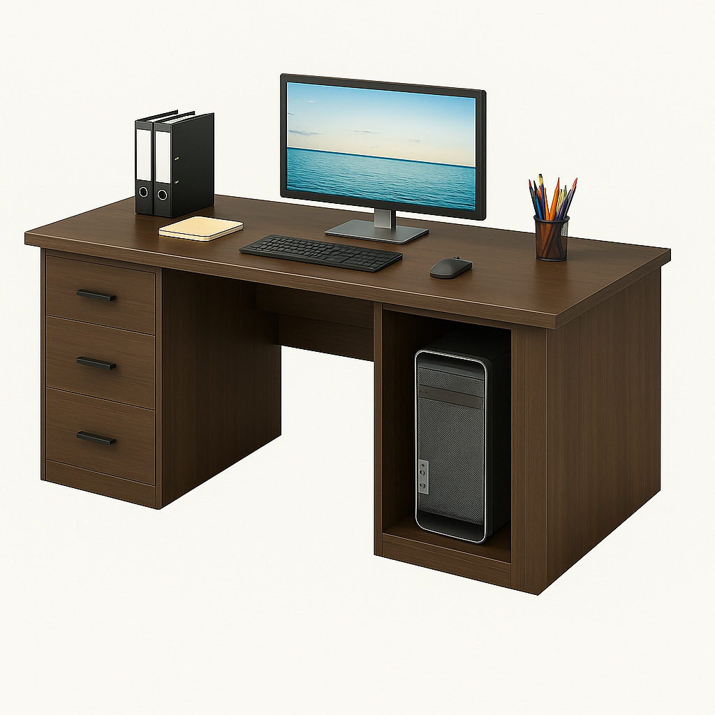 Office Desk, Home Computer, Desktop, Desk with Drawers, Desk Executive's Desk, Simple Modern Office, Staff Desk and Chair - Image 5
