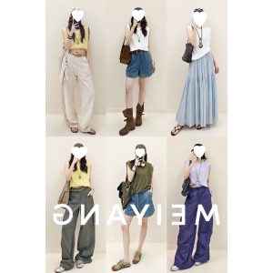 MEIYANG Wave Flower Vest Tencel Cotton _Row Style Simple Round Neck Sleeveless Flower Bud Top - Tuesday
