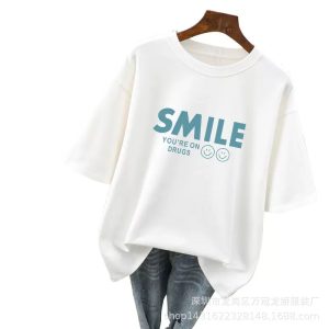 Women's clothing stall source Summer new Korean version of the short sleeve t-shirt women's plus size print fashion loose body shirt top