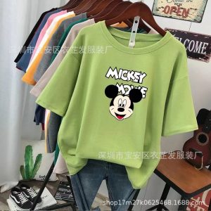 1 yuan factory direct sales source summer free shipping large size short-sleeved T-shirt women's clothing wholesale 2 yuan street stall cheap clothes