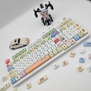 Crayon, new class, MOA, high keycaps, mechanical keyboard caps, customized personality, cute pink, sublimation, PBT keycaps