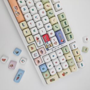 Crayon, new class, MOA, high keycaps, mechanical keyboard caps, customized personality, cute pink, sublimation, PBT keycaps
