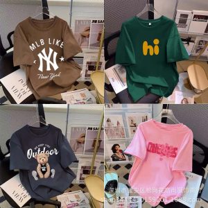 New Summer Plus Size Women's Short Sleeve T-Shirt Versatile Top Wholesale 1688 Ground Stalls Cheap Loose Half Sleeve