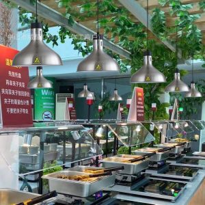 Food heating insulation chandelier, food insulation supermarket store, dry goods, nuts, stretch lifting, adjustable chandelier, stir-fry