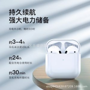 Wholesale cross-border fourth-generation bluetooth headset Pro4 digital display TWS wireless earphone Pro6 for Apple Android hand