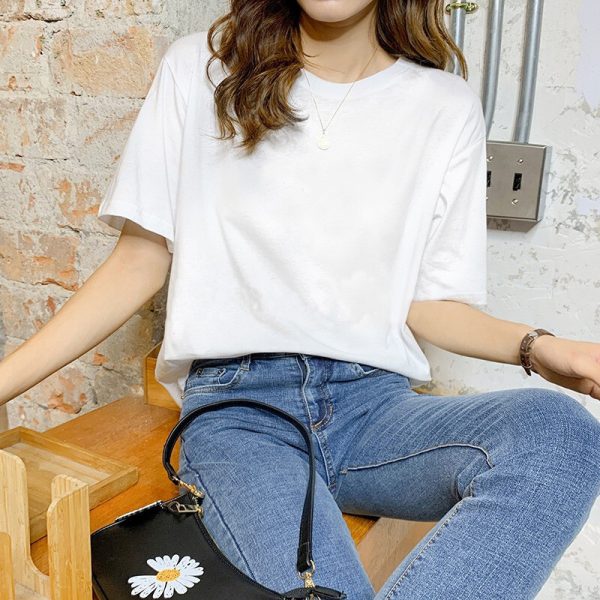 Live source short sleeve t-shirt women's 2024 new style niche loose Harajuku plus size Korean version ins top wholesale - Image 2