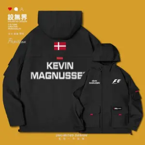 F1 Formula One Haas team driver Magnussen hooded jacket men's and women's hoodie 0001 set without boundaries
