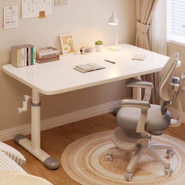 Hand Lift Desk, Desk Desk, Study Table, Adjustable Children's Table and Chair Set, Study Room, High-end Desk, Computer Desk - Image 4