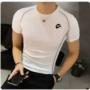 New tights short-sleeved men's American high-elastic fitness T-shirt running sports wear professional coach clothing track and field suit
