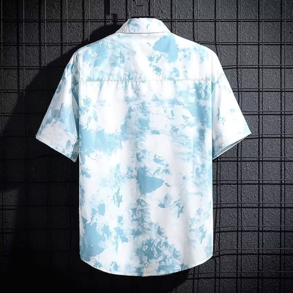 Hong Kong style loose short sleeve floral shirt men's Hawaiian Thai seaside beach shirt Japanese ins handsome tide top - Image 3