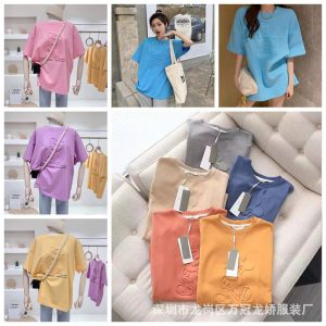 2025 spring and summer new laser steel print T-shirt women's loose plus size printed short sleeve live broadcast is exclusively for manufacturers