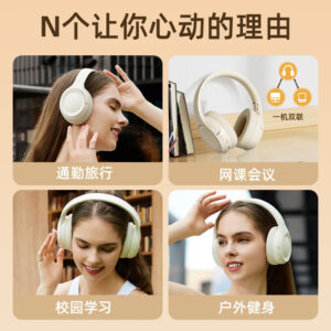 The new ANC active noise cancelling headset is an ultra-long battery life simple folding wireless gaming headset