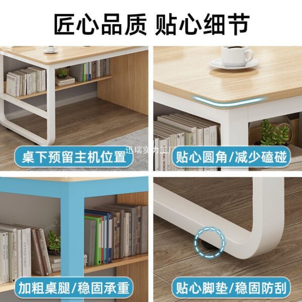 Desk, computer desk, desk, chair, set of student study writing desk, rental house, home bedroom, small table - Image 2
