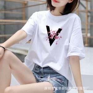 1688 New Women's T-Shirt 9.9 Free Shipping One Piece Drop Shipping Stall 2025 Summer Cotton Plus Size T-Shirt Wholesale