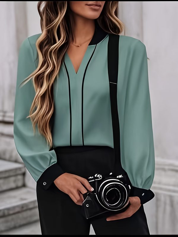 Elegant Office Shirt Polyester Women's Elegant Office Cross Border - Image 4